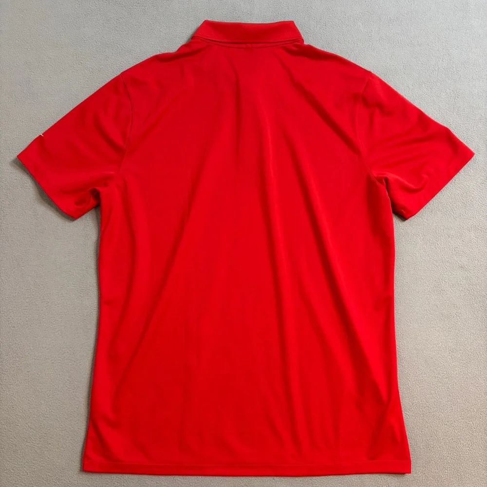Nike Golf Mens Dri-FIT Short Sleeve Polo Shirt Red Standard Fit Large